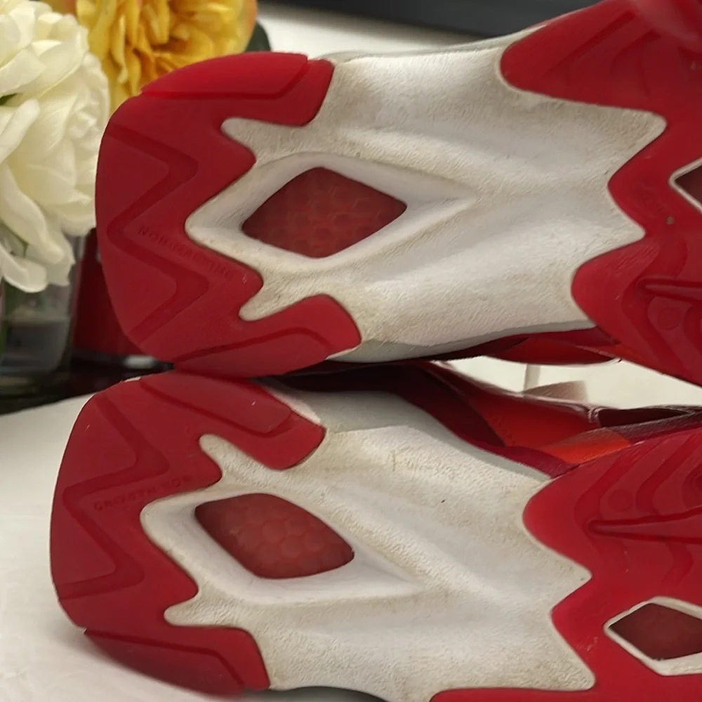 REEBOK KAMIKAZE 2 MID GHOST OF CHRISTMAS PAST WHITE/RED SNEAKERS MENS SIZE 8.5